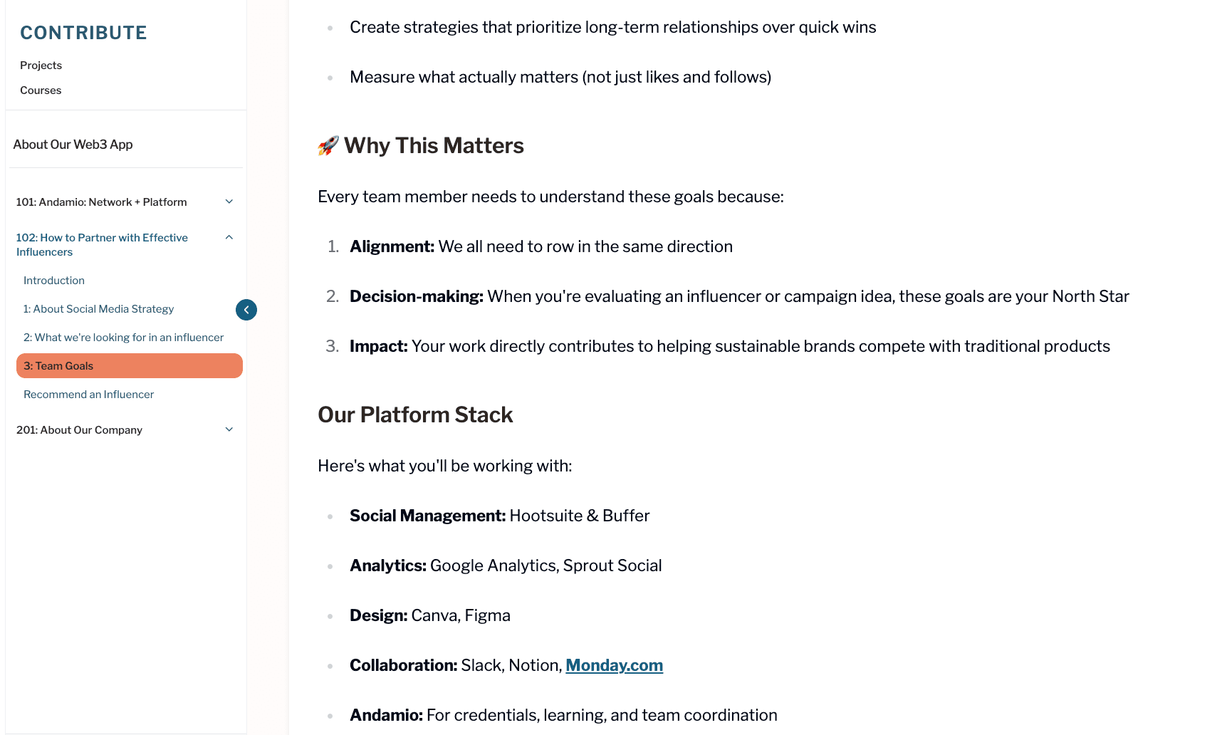 Teach What They Don't Know - Team Goals learning module